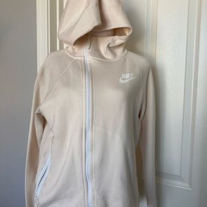 Small peach Nike zip-up sweatshirt with hood